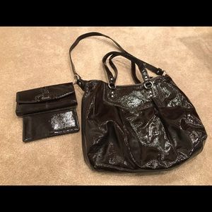 Coach shoulder/cross body with matching wallet